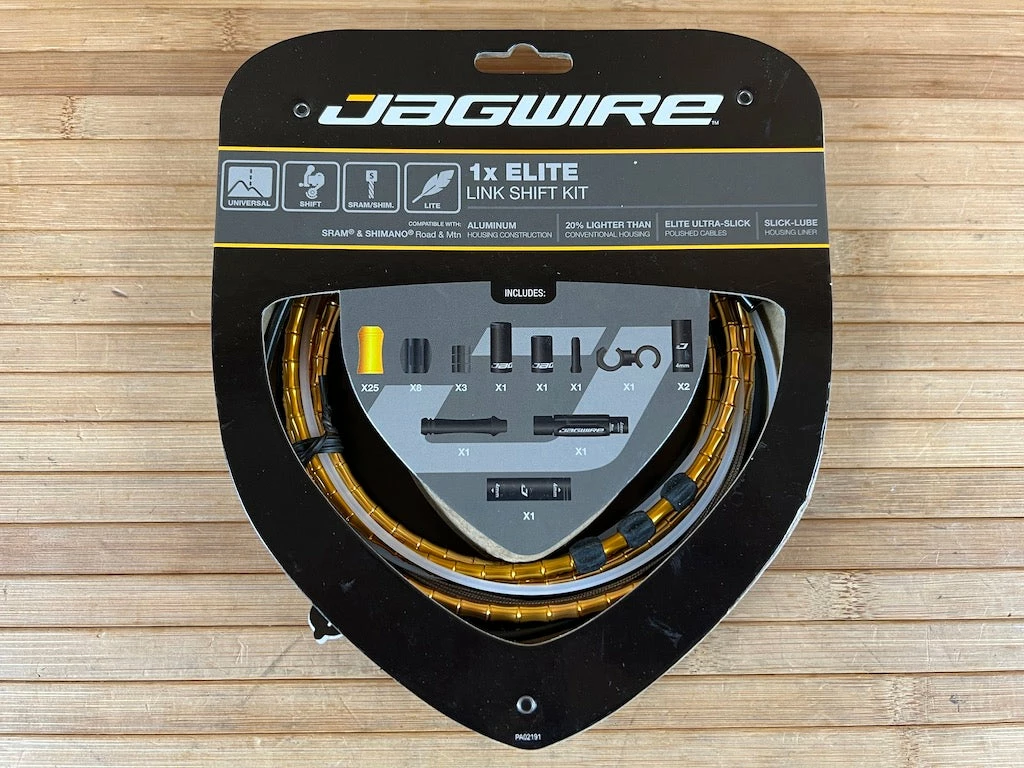 Jagwire Schaltzugset Road & Mountain Elite Link 1x Gold 3 Jagwire Schaltzugset Road & Mountain Elite Link 1x Gold