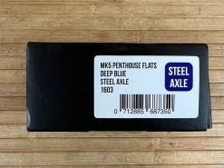 Burgtec MK5 Penthouse Flat Pedals / Pedale Deep Blue Steel Axle -Pedal-Verkäufe IMG 1223