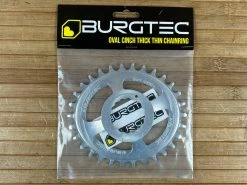 Burgtec Oval Cinch Thick Thin Kettenblatt Rhodium Silver 30T